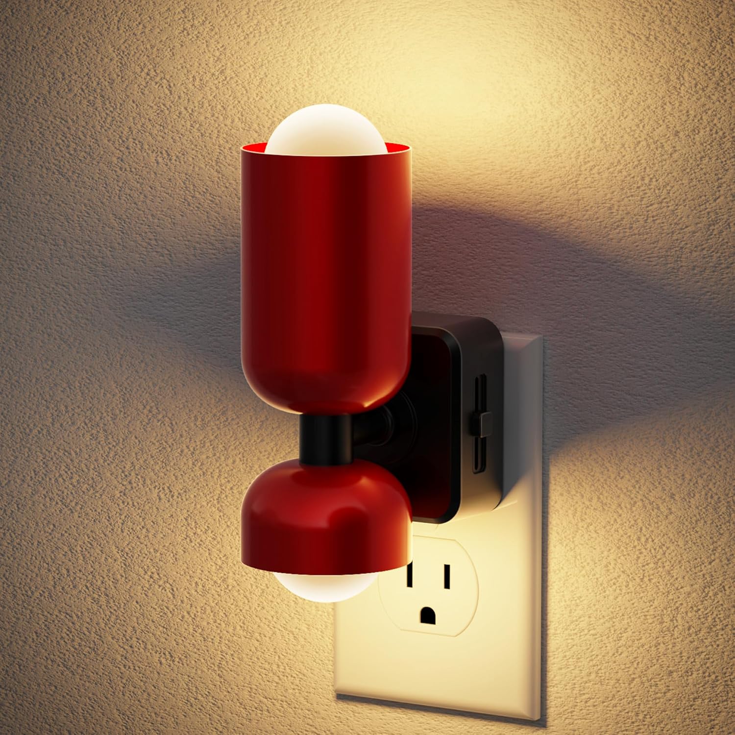 Night Light Modern Vintage, 1W Dimmable, 2-Tone, Plug-in Dusk to Dawn