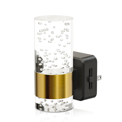 LOHASLED 夜灯，从黄昏到黎明自动亮起，可调光，2 件装，气泡亚克力设计